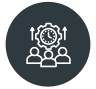 Group with clock and arrows