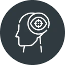 Brain and vision concept icon