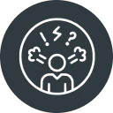 Person feeling overwhelmed illustration
